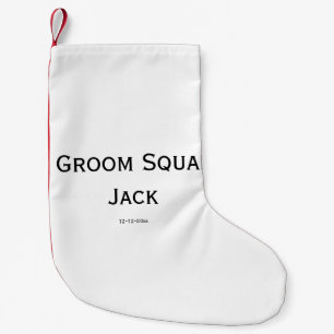 Meia De Natal Pequena monograma simples personalizado adicione seu nome
