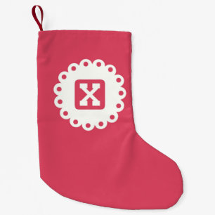 MEIA DE NATAL PEQUENA MONOGRAMA "X"