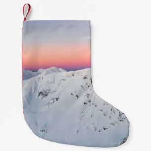 MEIA DE NATAL PEQUENA MONTANHA PICO COBERTA COM NEVE