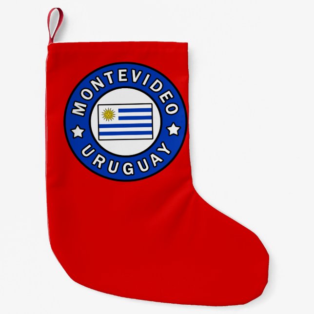 Meia De Natal Pequena Montevidéu Uruguai (Frente)