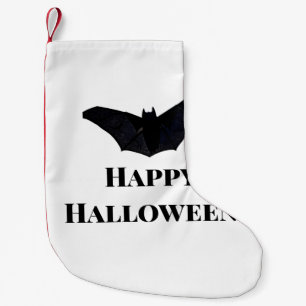Meia De Natal Pequena Morcego preto feliz Halloween adicionar texto nome