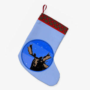 Meia De Natal Pequena Mose no inverno - Arte original da vida selvagem