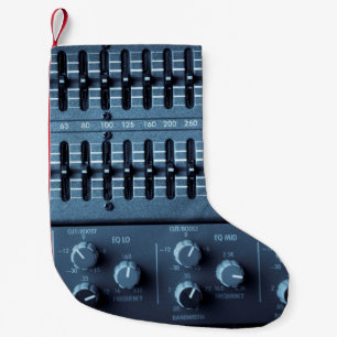 Meia De Natal Pequena Muitos botões de um mixer de som em um estúdio d