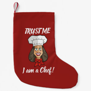 Meia De Natal Pequena Mulher Chef