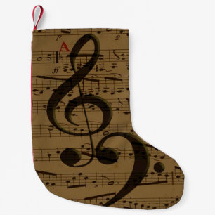 Meia De Natal Pequena Musical Treble Clef Sheet Music Classic