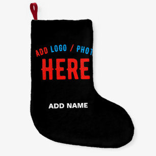 MEIA DE NATAL PEQUENA NA MODA MODERNO PERSONALIZÁVEL NEGRO VERIFICADO CO