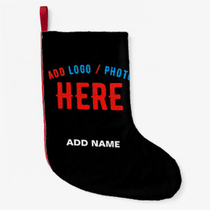 MEIA DE NATAL PEQUENA NA MODA MODERNO PERSONALIZÁVEL NEGRO VERIFICADO CO