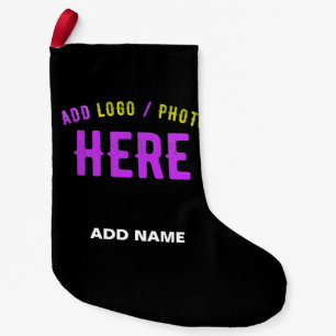 MEIA DE NATAL PEQUENA NA MODA MODERNO PERSONALIZÁVEL NEGRO VERIFICADO CO