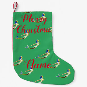 Meia De Natal Pequena Nadar Sereia Thunder_Cove