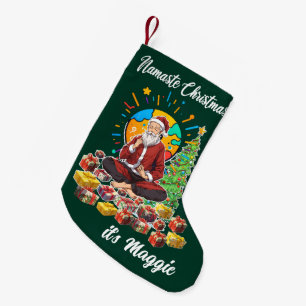 Meia De Natal Pequena Namaste Natal Pequeno Stocks de Natal