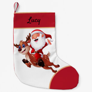 Meia De Natal Pequena Natais vintages Santa Claus