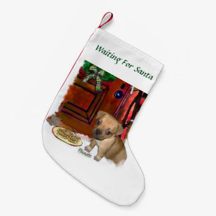 Meia De Natal Pequena Natal bonito de Puggle