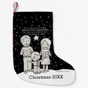 Meia De Natal Pequena Natal Caroling