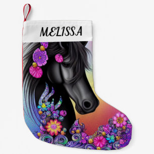 MEIA DE NATAL PEQUENA NATAL DE CAVALO/PERSONALIZADO