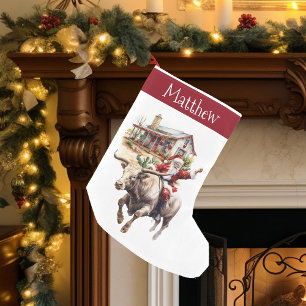 Meia De Natal Pequena Natal de Cowboy Ocidental do Sudoeste 