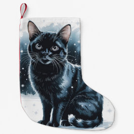 Meia De Natal Pequena Natal de Gato Preto - Parada