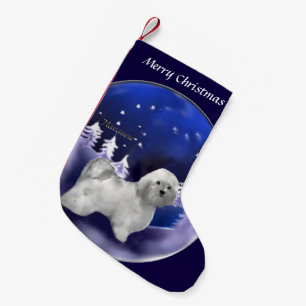 Meia De Natal Pequena Natal de Havanese