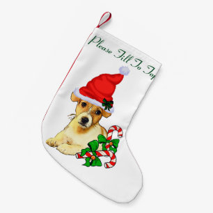 Meia De Natal Pequena Natal de Jack Russell Terrier