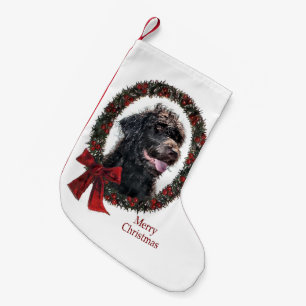 Meia De Natal Pequena Natal de Labradoodle