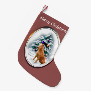 Meia De Natal Pequena Natal de Terrier irlandês