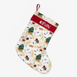 Meia De Natal Pequena Natal divertido