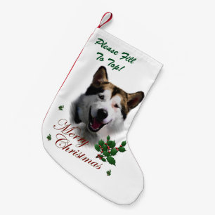 Meia De Natal Pequena Natal do Malamute do Alasca