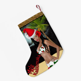 Meia De Natal Pequena Natal do Pin-acima Mele Kalikimaka de Wahine que