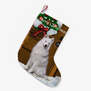 Meia De Natal Pequena Natal do Samoyed
