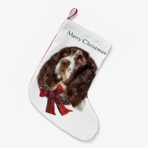 Meia De Natal Pequena Natal do Spaniel de Springer inglês