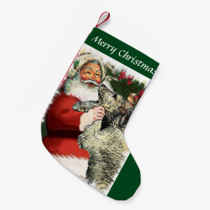 Meia De Natal Pequena Natal do Wolfhound irlandês