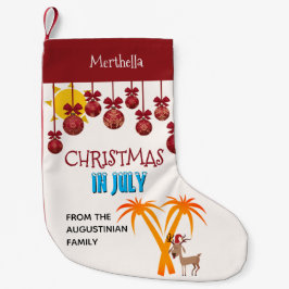 Meia De Natal Pequena Natal em julho