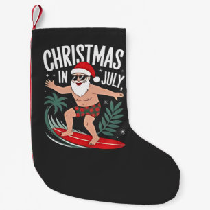 Meia De Natal Pequena Natal em julho Férias Engraçadas de Papais noeis d