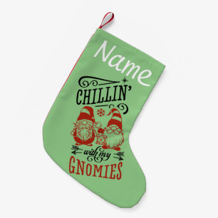 Meia De Natal Pequena Natal empilhando Chillin com meu Gnomies Gnomo