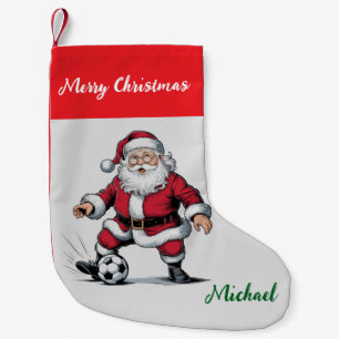 Meia De Natal Pequena Natal Feliz Personalizado Papai Noel Futebol