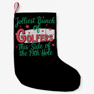 Meia De Natal Pequena Natal Golfe Divertido Mais Alegre Grupo De Golfist