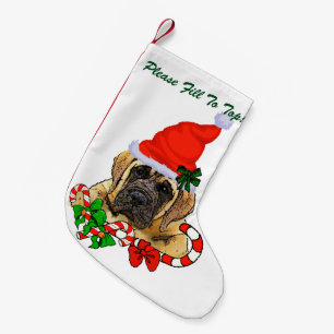 Meia De Natal Pequena Natal inglês do Mastiff