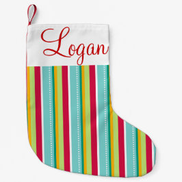 Meia De Natal Pequena Natal listrado