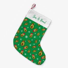 Meia De Natal Pequena Natal no Impressão de julho de Avocados Tropicais