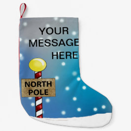 Meia De Natal Pequena Natal no Polo Norte