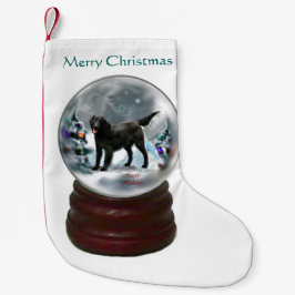 Meia De Natal Pequena Natal para o Retriever Revestido Plano