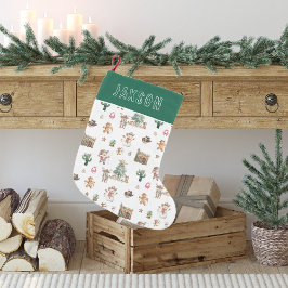 Meia De Natal Pequena Natal Personalizado Divertido ao Estilo Western