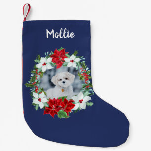 Meia De Natal Pequena Natal Personalizado Foto de Férias do Pet
