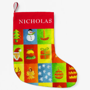 Meia De Natal Pequena Natal Personalizado Nome
