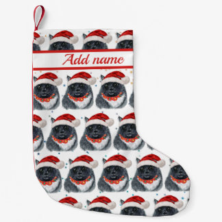 Meia De Natal Pequena Natal Santa Hábito, Preto e Branco