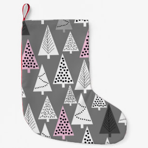 Meia De Natal Pequena Natal simples: Padrão de árvore Abstrato