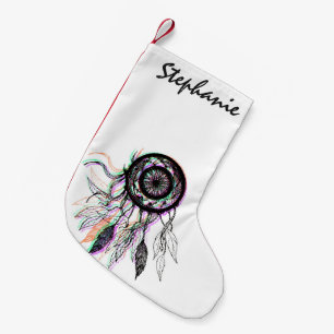Meia De Natal Pequena Nativo americano artístico moderno Dreamcatcher
