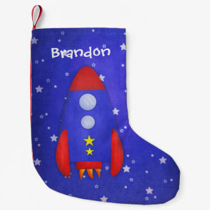 Meia De Natal Pequena Navio de Rocket