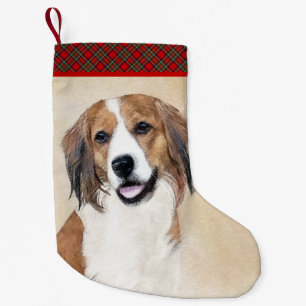 Meia De Natal Pequena Nederlandse Kooikerhondje - Pintura de Cachorro