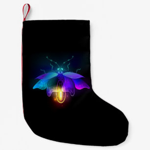 Meia De Natal Pequena Neon Firefly a preto