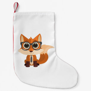 Meia De Natal Pequena Nerd Fox